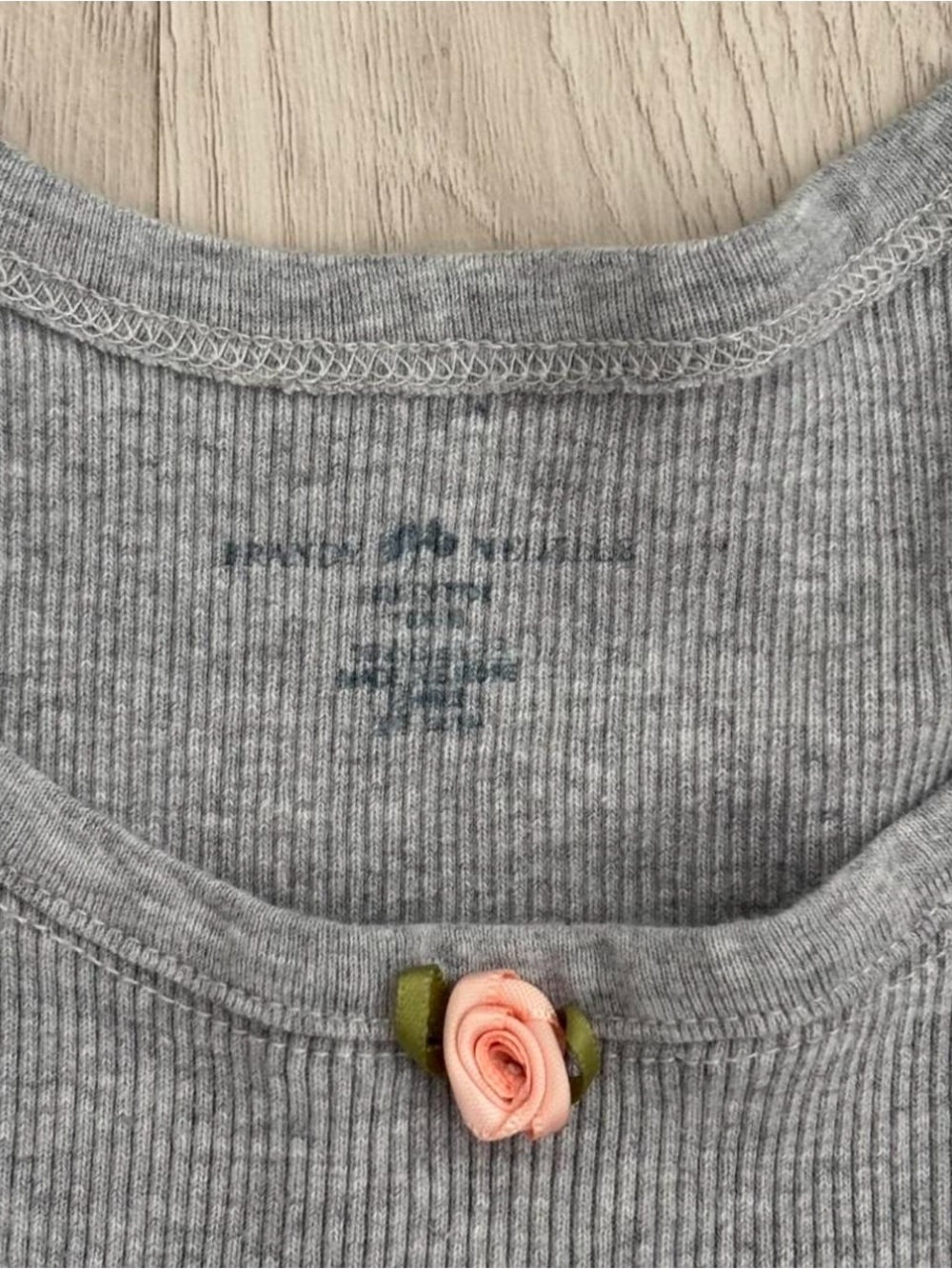 Grey Ribbed Tank Top - Picture 3 of 3